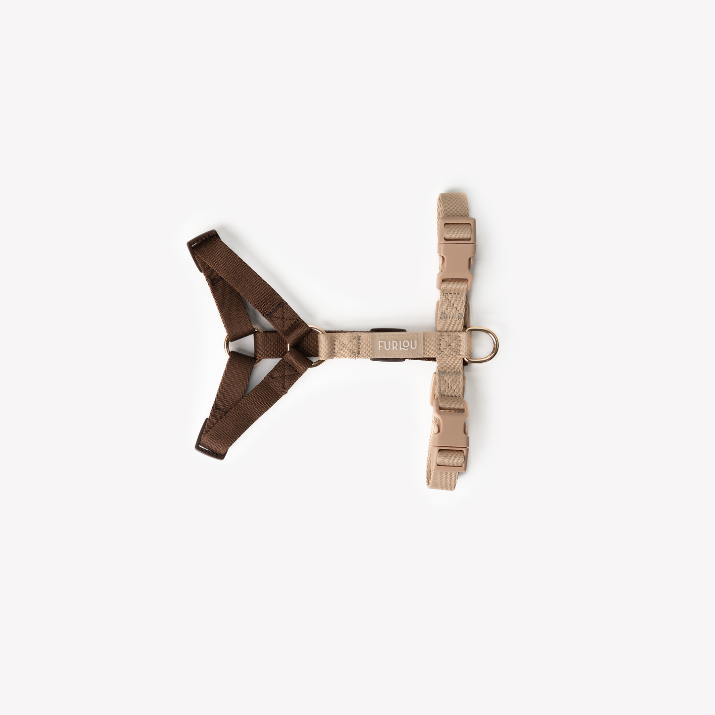 Brown + tan harness