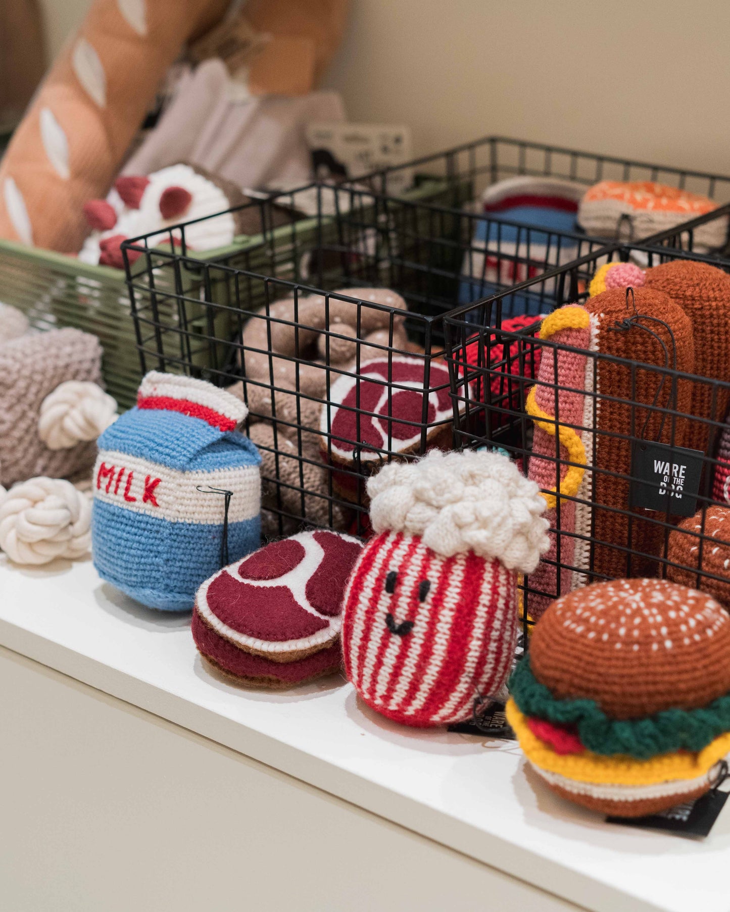 Jouet hamburger en crochet