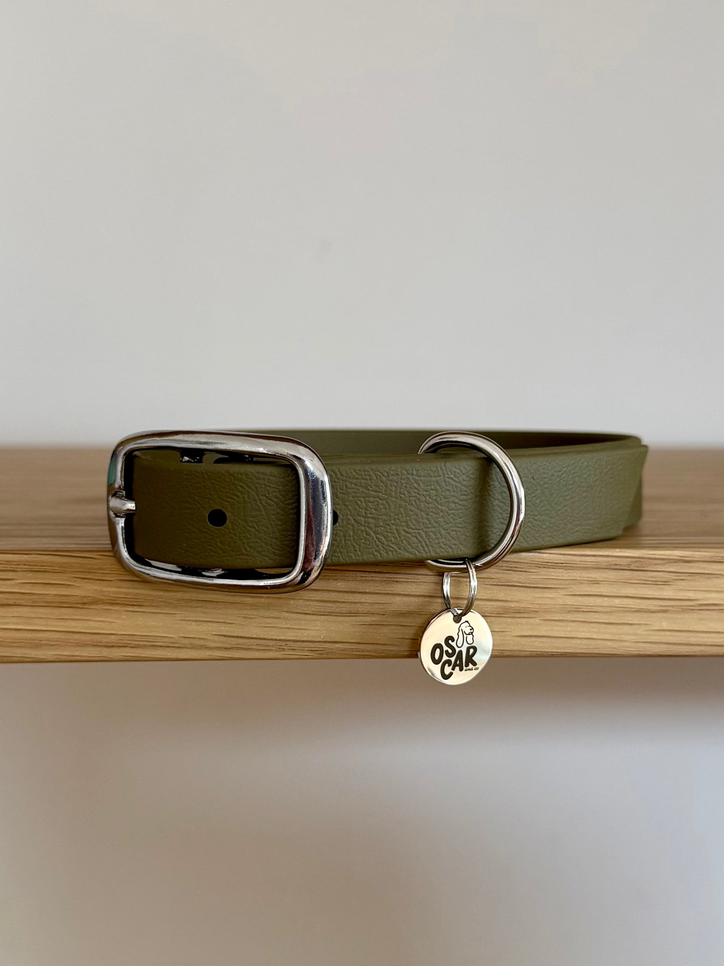 Collier biothane Kaki