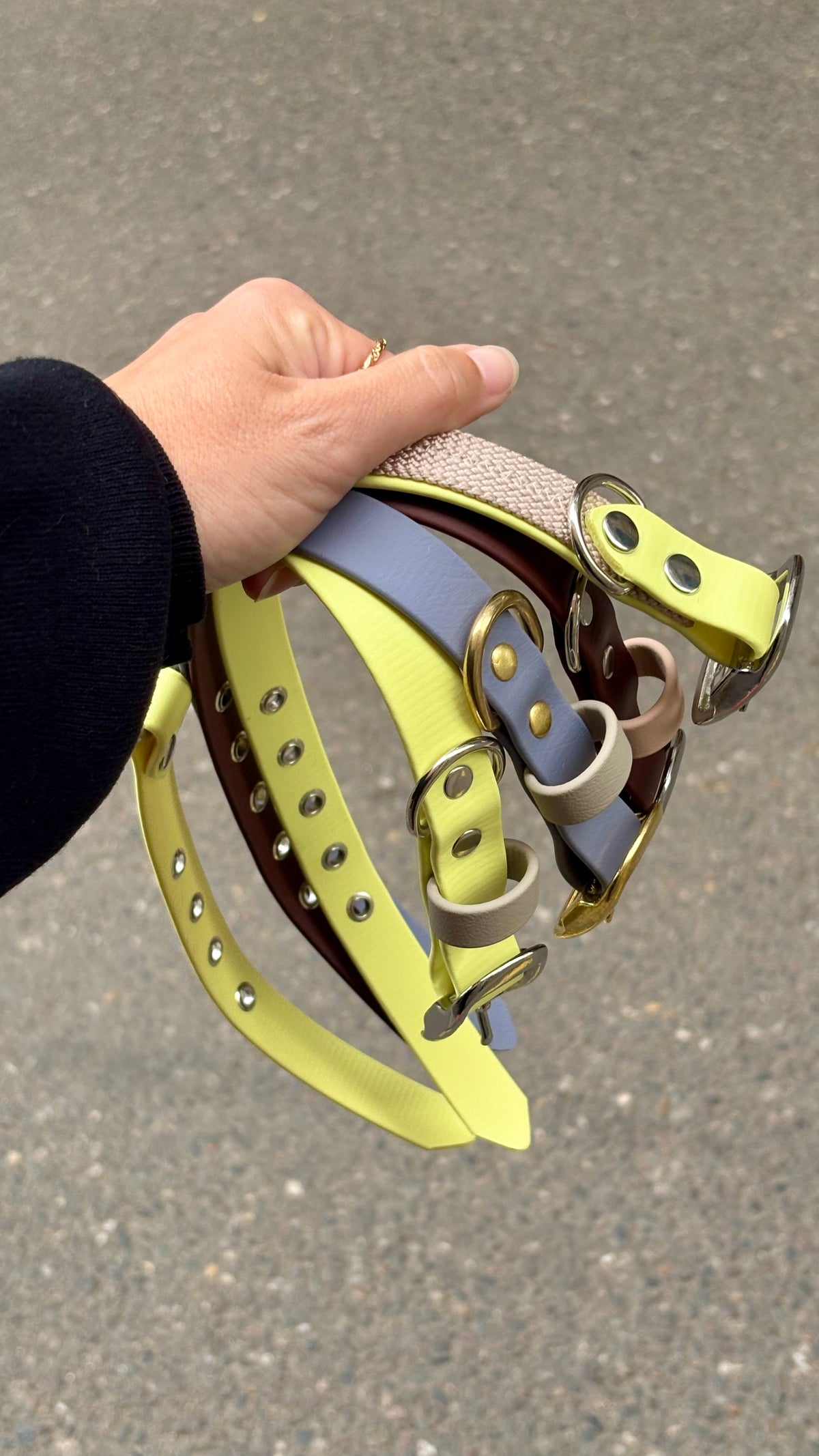 Collier en biothane - Jaune pastel