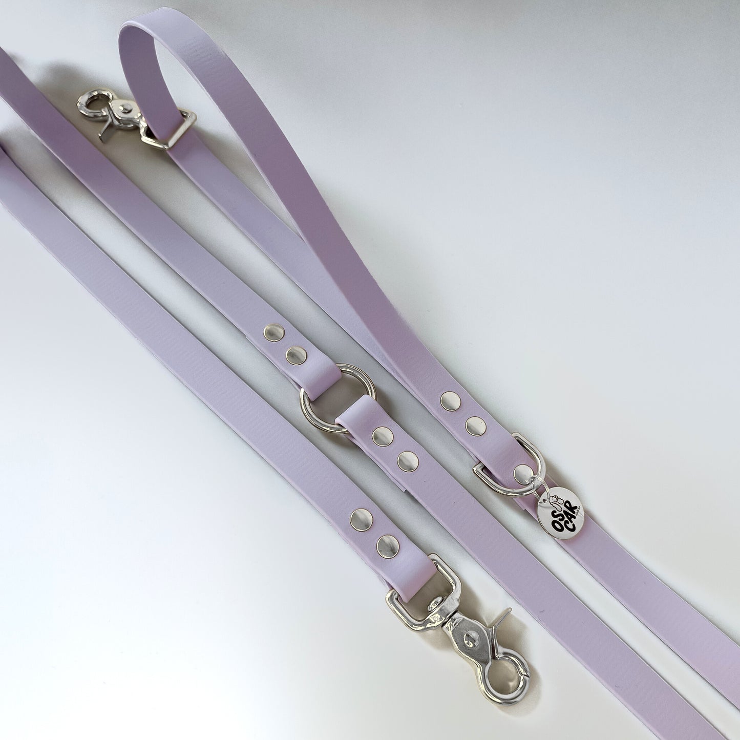 Lilac multi-position Biothane leash