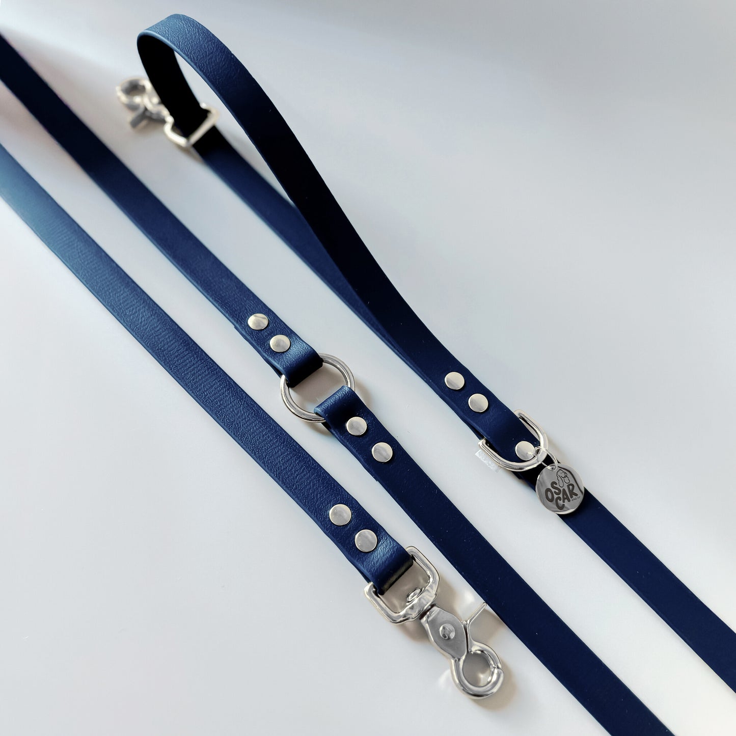 Laisse biothane multi positions Navy