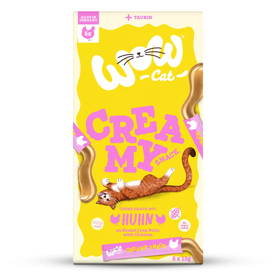 Creamy chicken cat snack