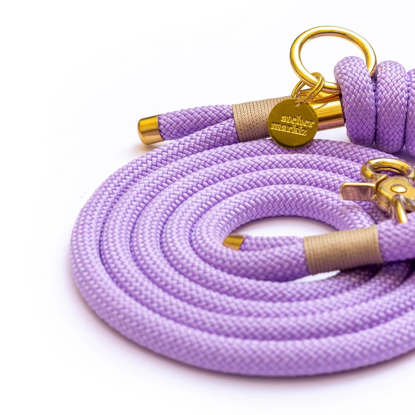 Laisse en corde Lilas