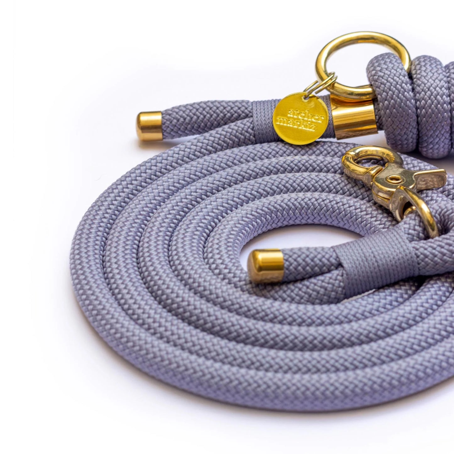 Hands-free rope leash Grey