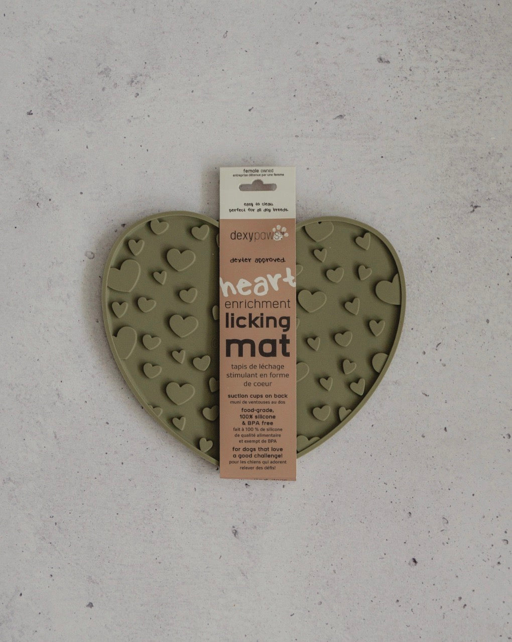 Tapis de léchage coeur