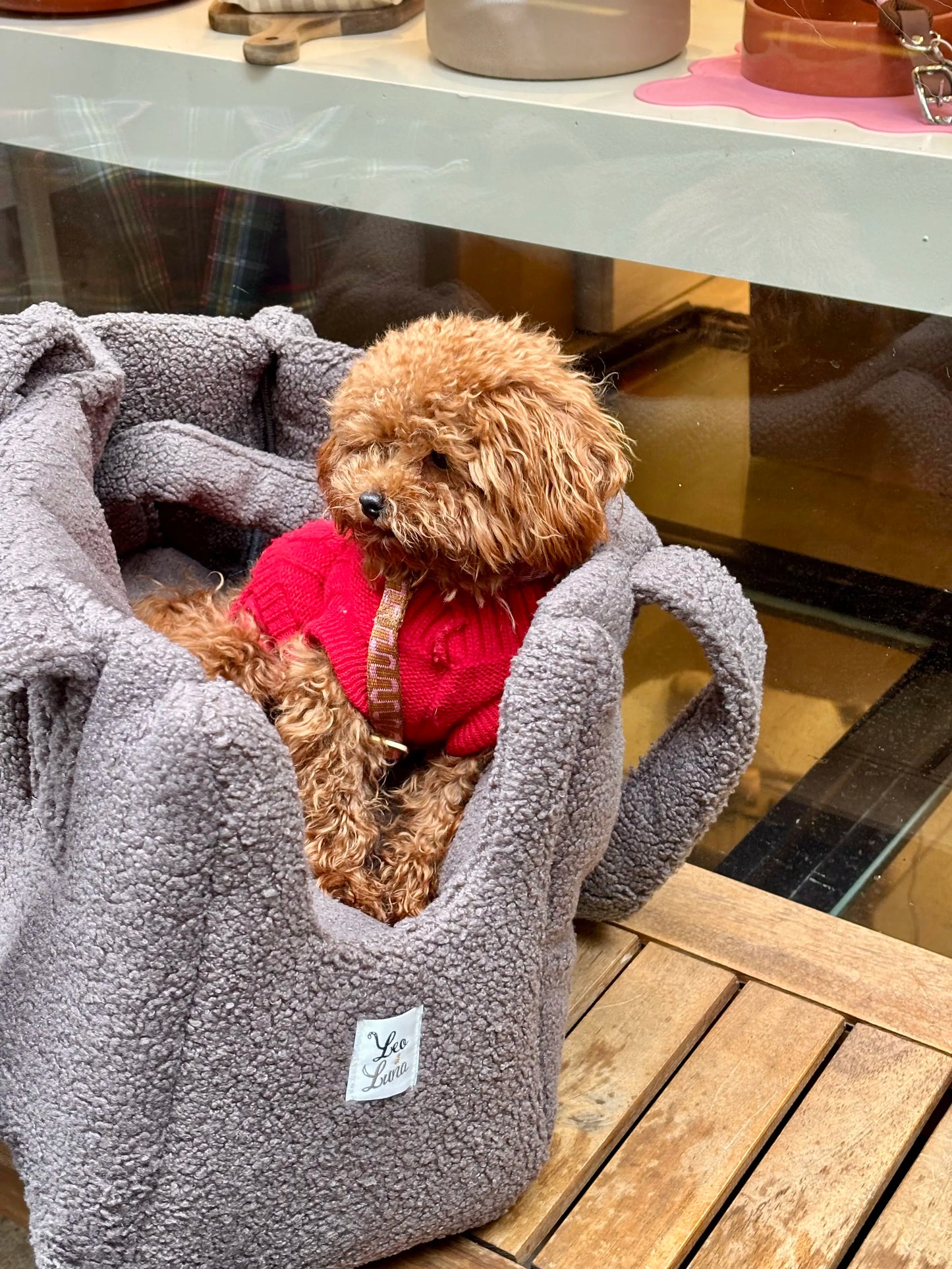 Sac de transport bouclettes châtaigne