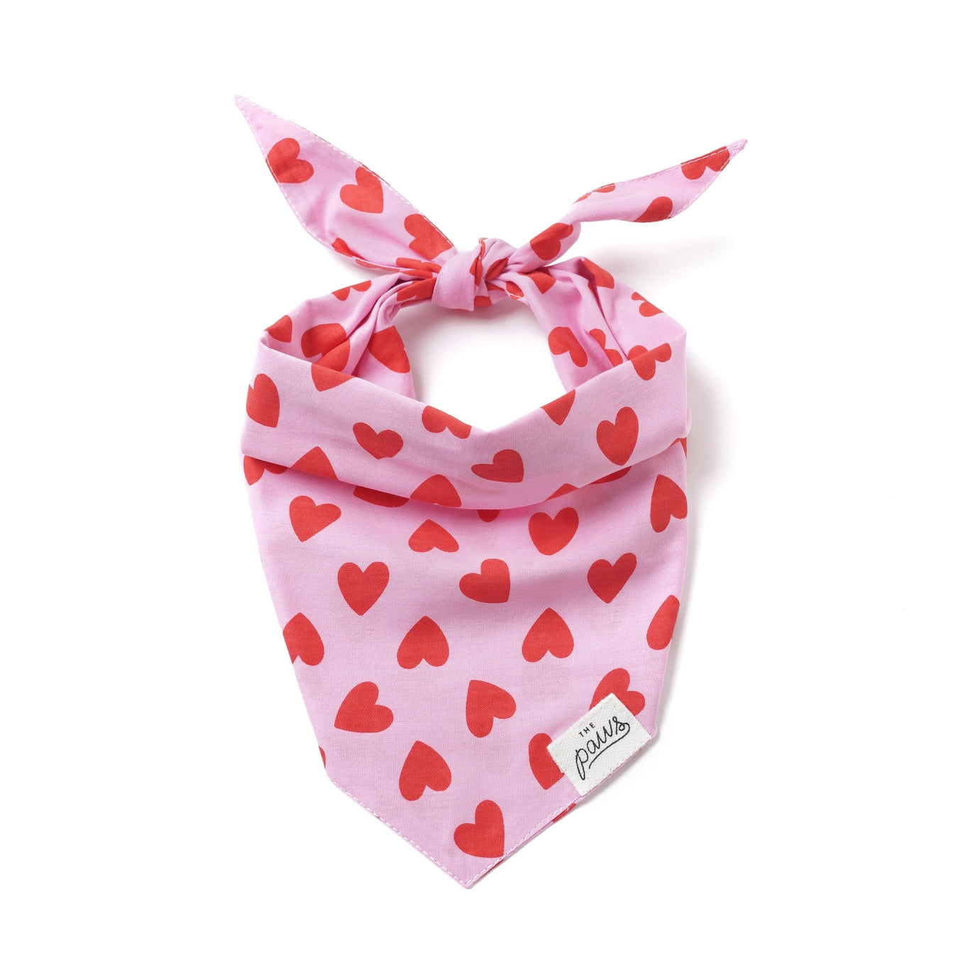 Bandana à cœurs rose