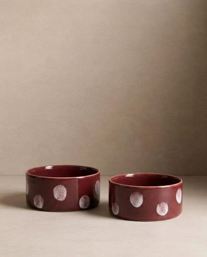 Gamelle en céramique à pois