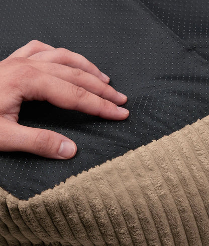 Panier velours côtelé taupe