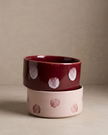 Gamelle en céramique à pois