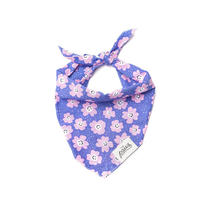 Purple flower bandana