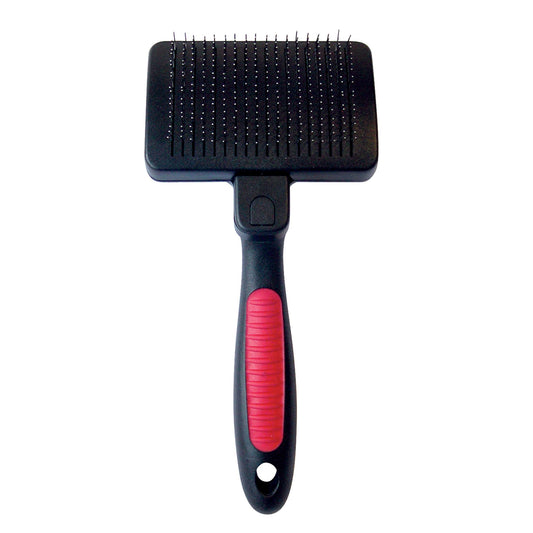 Self-cleaning brush for dogs and cats