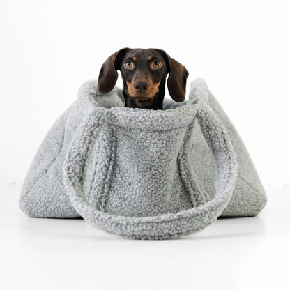 Grey shopping bag and transport basket