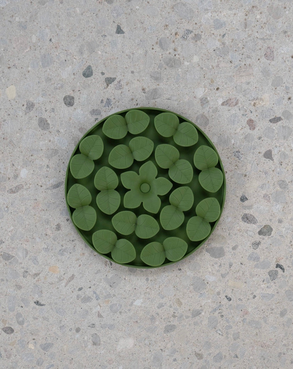Tapis de léchage pétales vert
