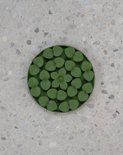 Tapis de léchage pétales vert