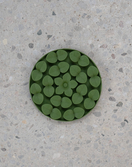 Tapis de léchage pétales vert