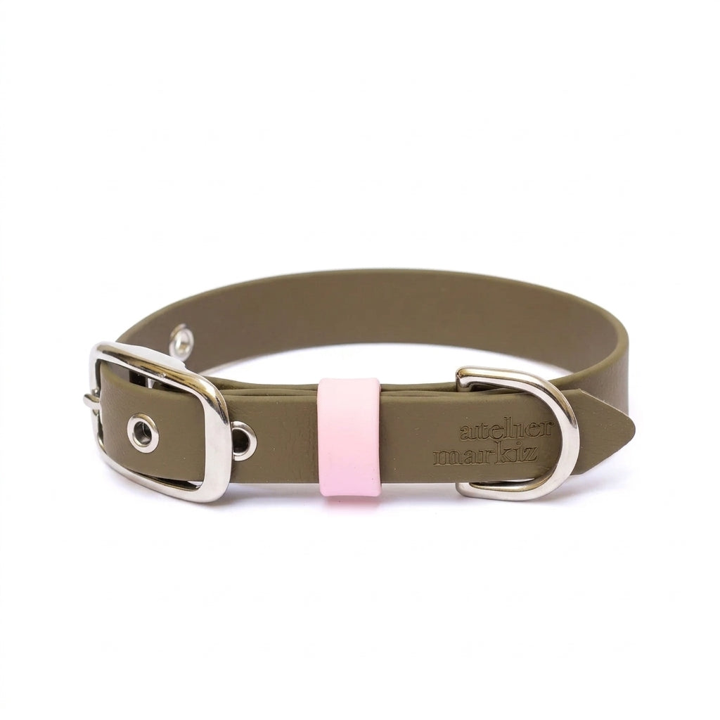 Collier en biothane Army Blush