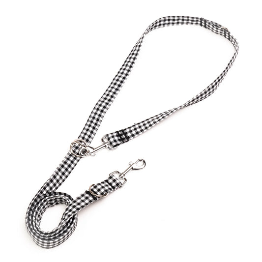 Hands-free leash - Black gingham