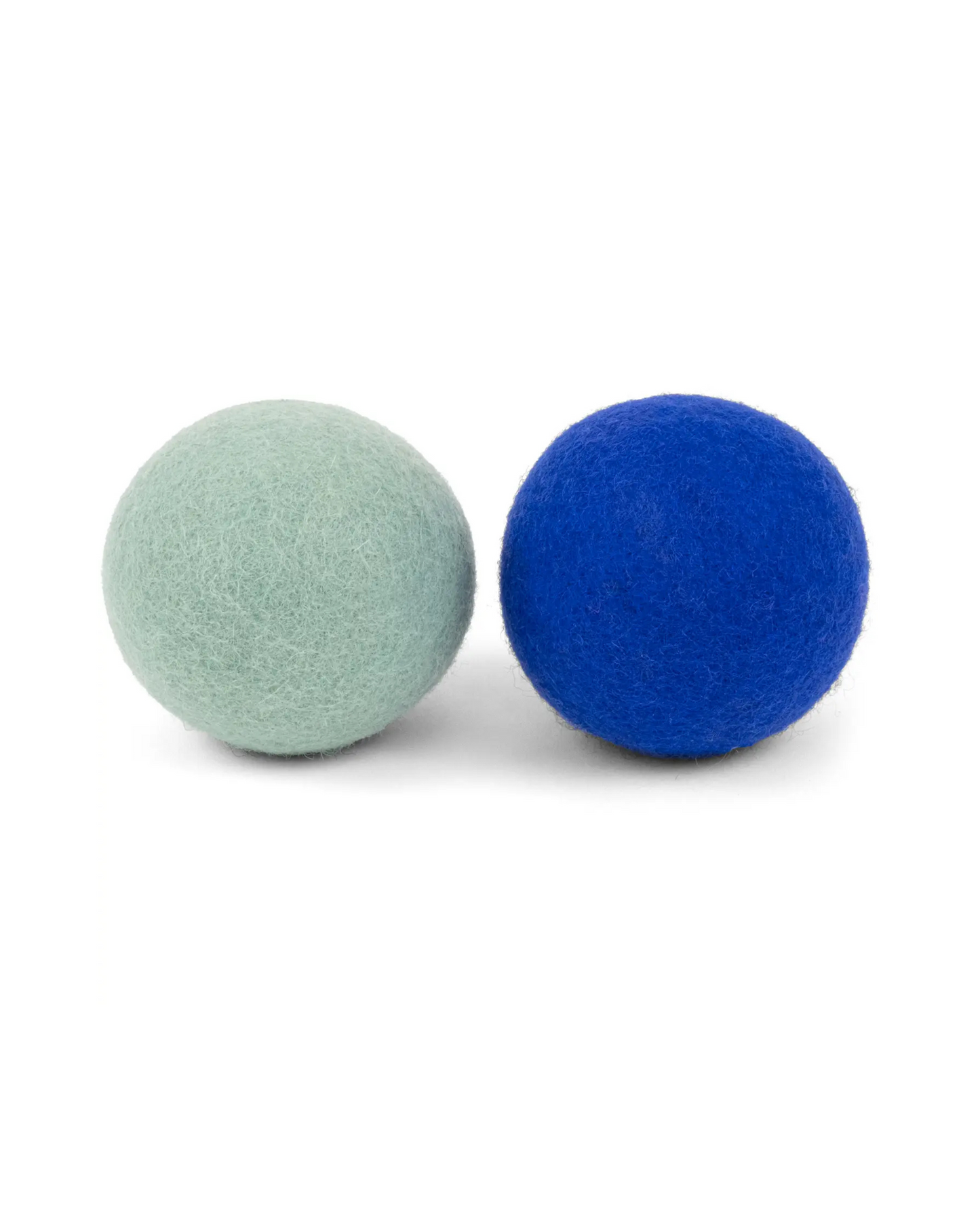 Set de balles en feutre vert & bleu