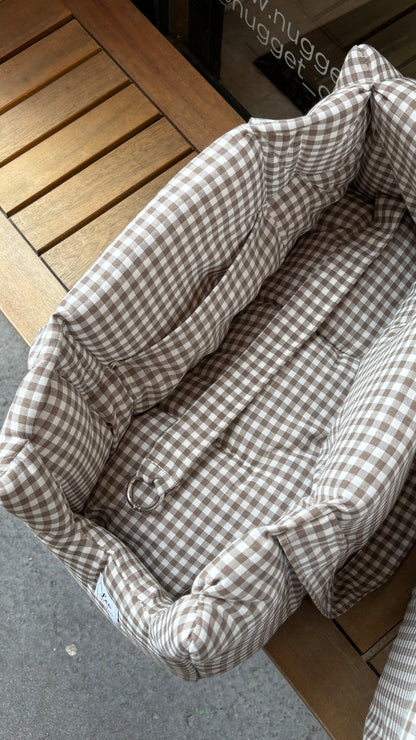 Sac de transport vichy beige