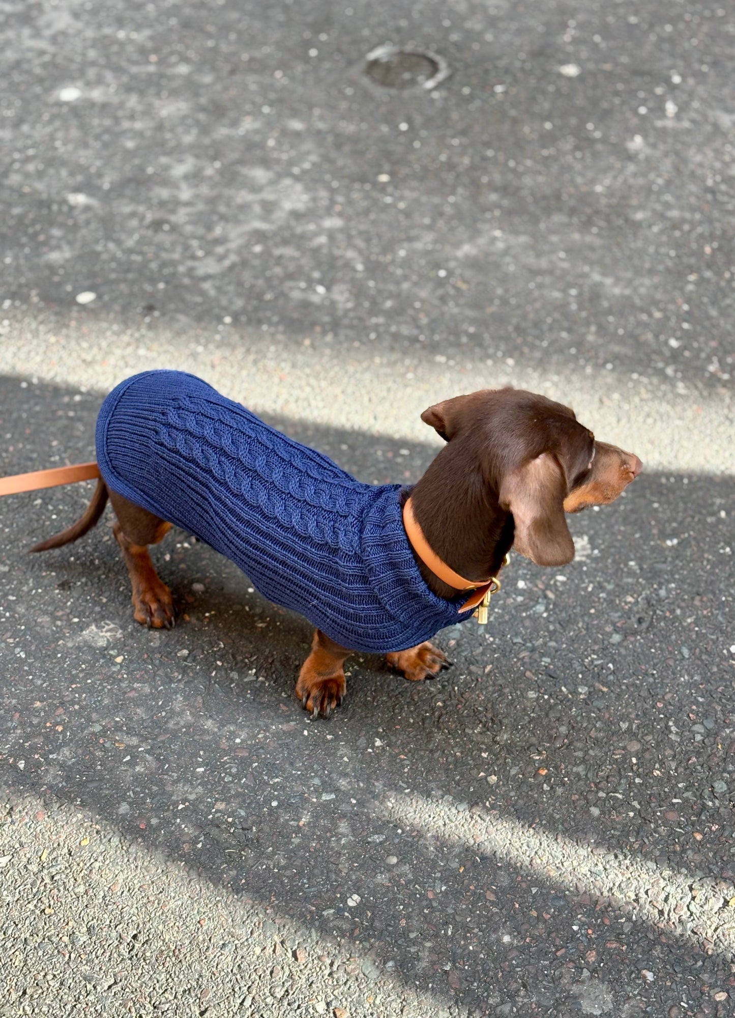 Merino wool sweater - navy blue