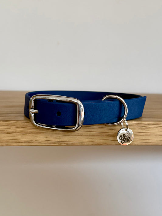 Collier biothane Navy