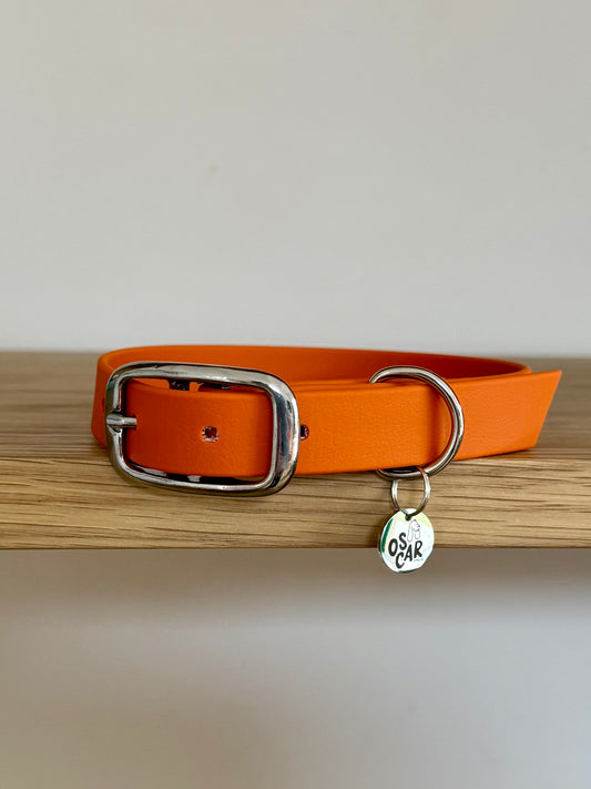 Collier biothane Orange