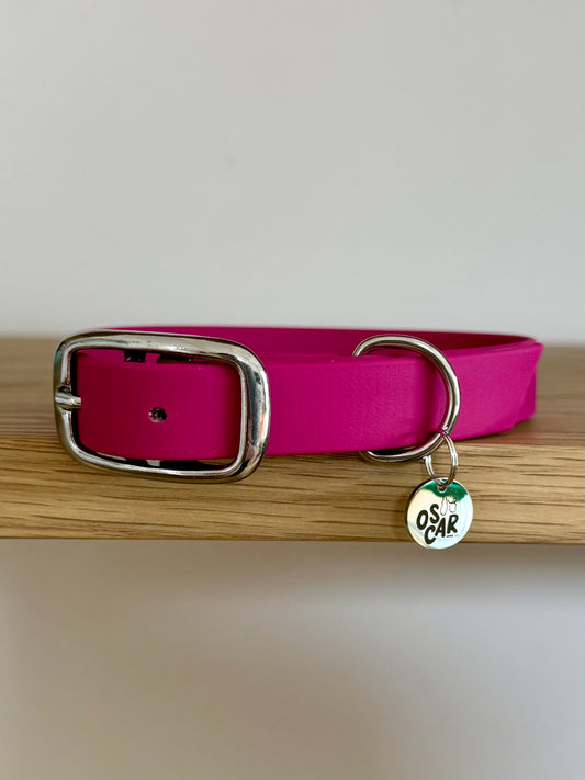 Collier biothane Magenta