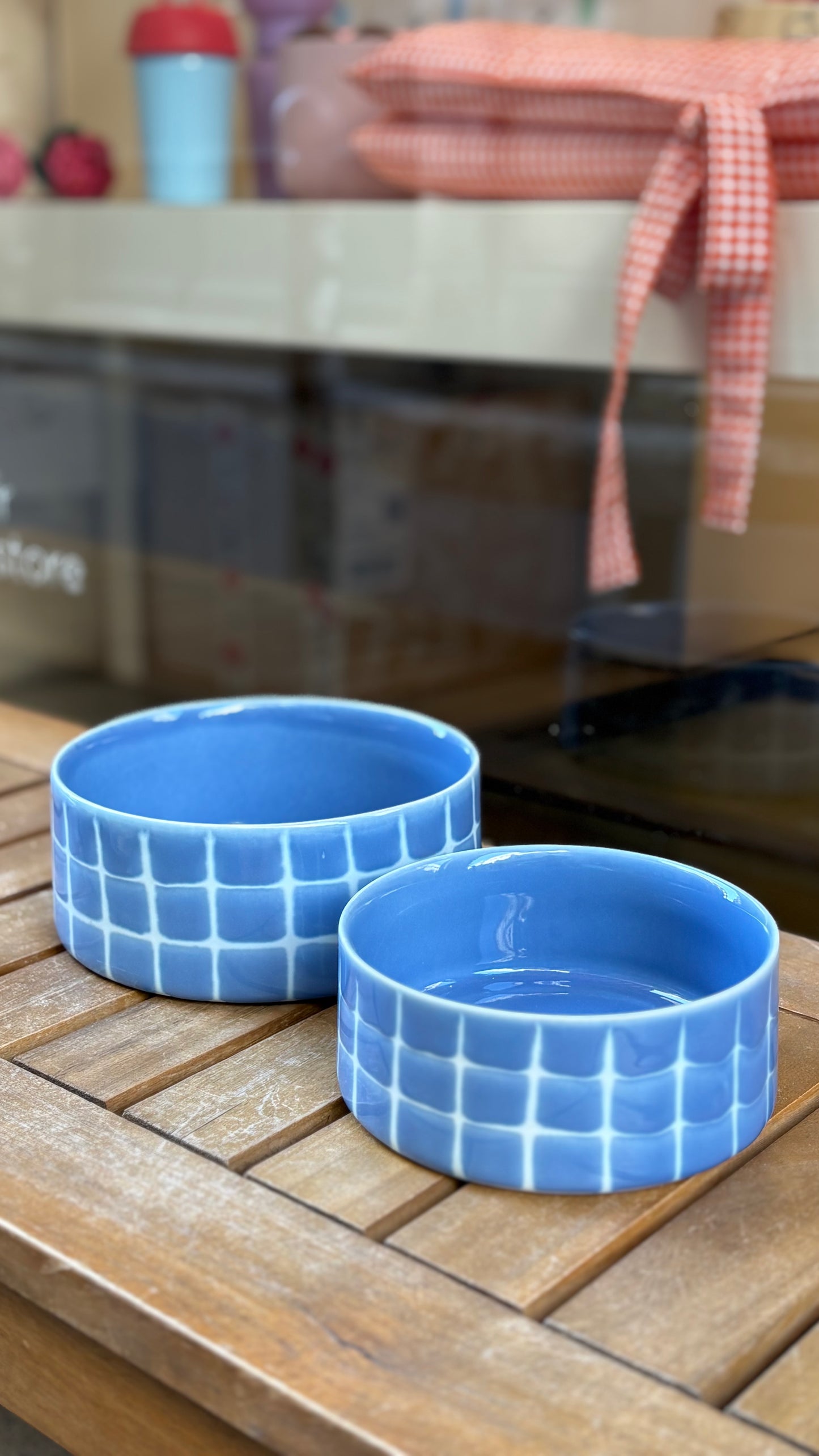 Gamelle en céramique bleu