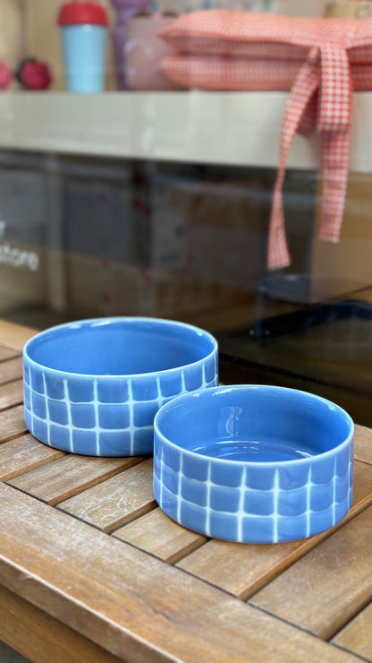Gamelle en céramique bleu