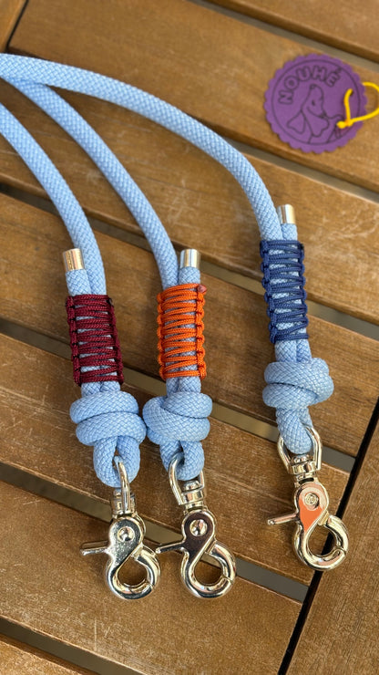 Blue multi-position thin leash