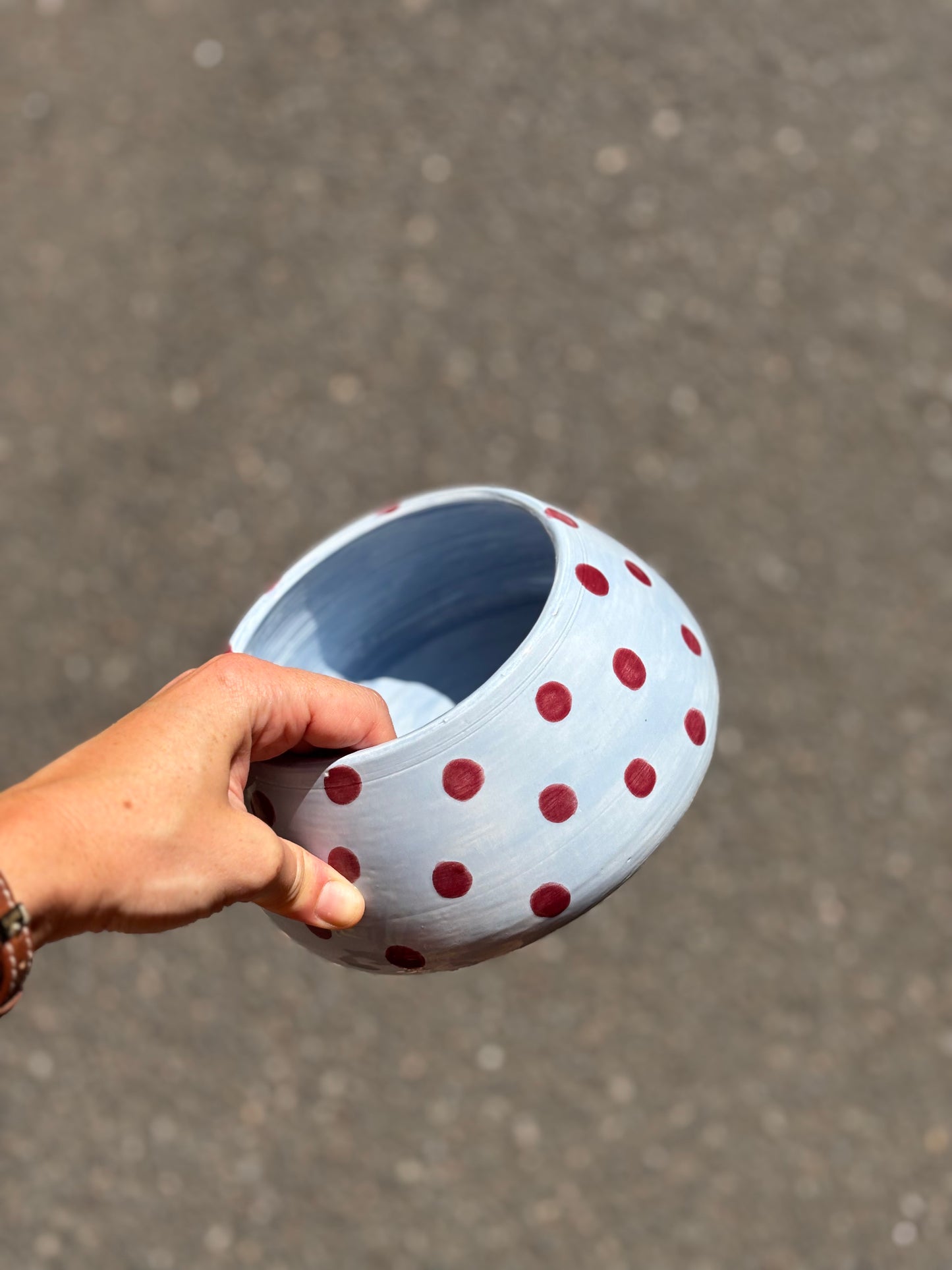 Polka Ceramic Cocker Spaniel Bowl