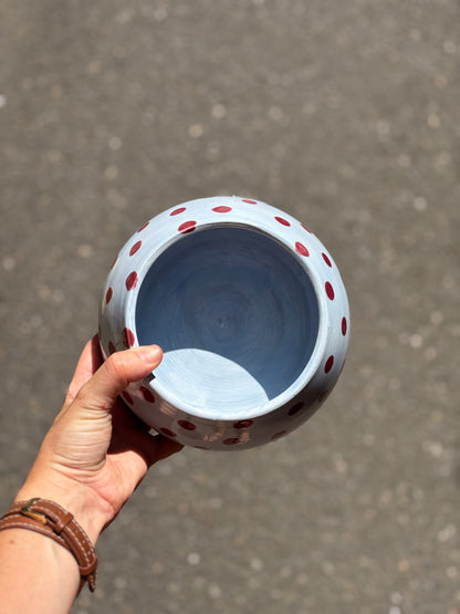 Polka Ceramic Cocker Spaniel Bowl