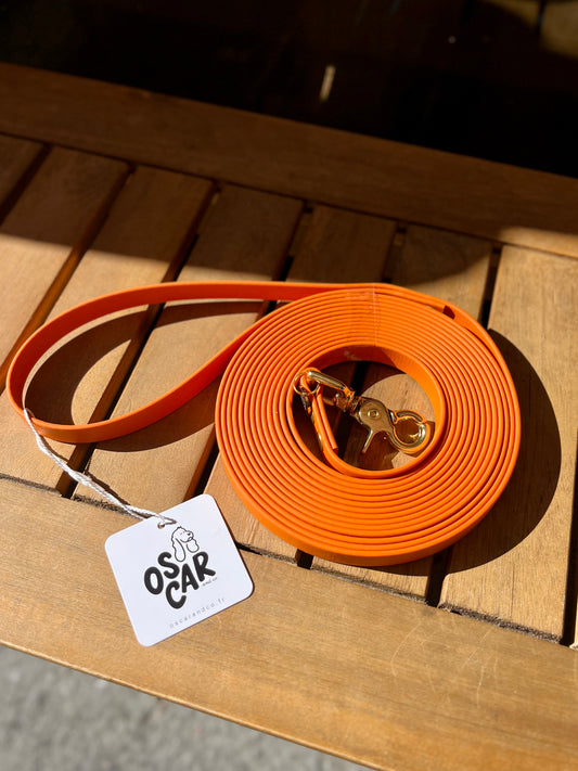 Orange biothane lanyard 5m