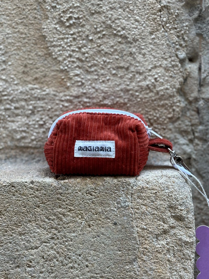 Porte-sacs à déjections velours clay