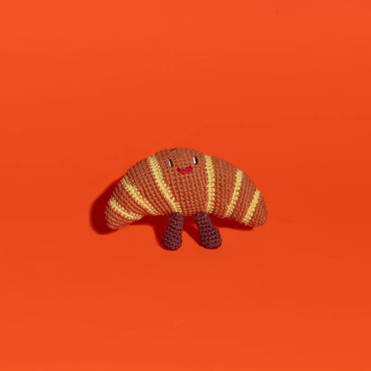 Crochet croissant toy