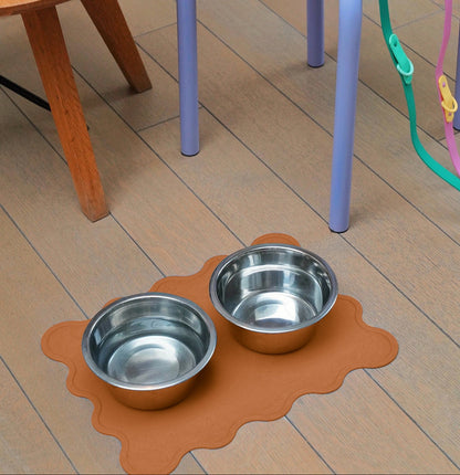 Tapis de gamelle marron