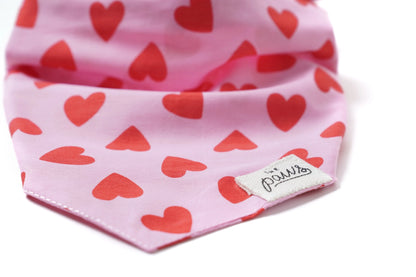 Bandana à cœurs rose