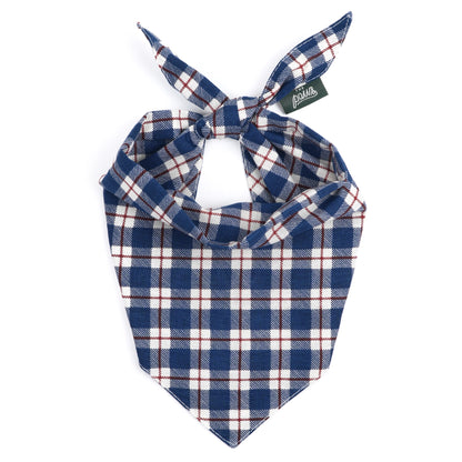 Bandana tartan bleu
