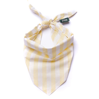 Bandana rayures jaune beurre