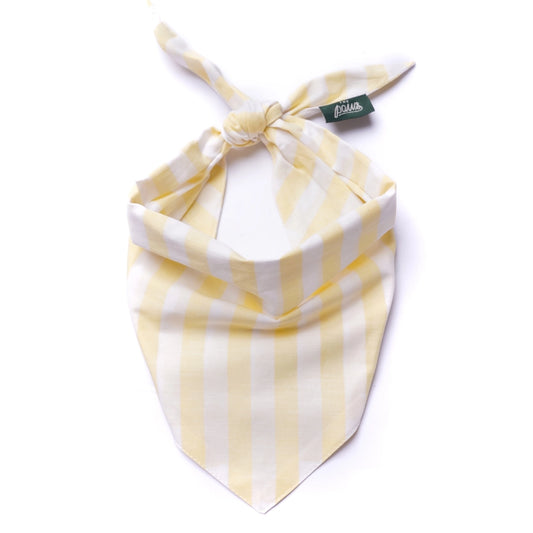 Bandana rayures jaune beurre