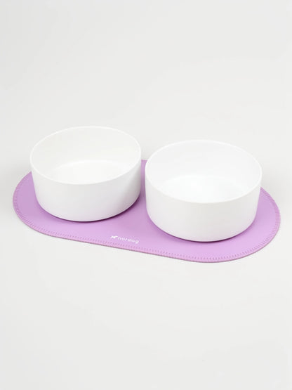 Tapis de gamelle en simili lilas