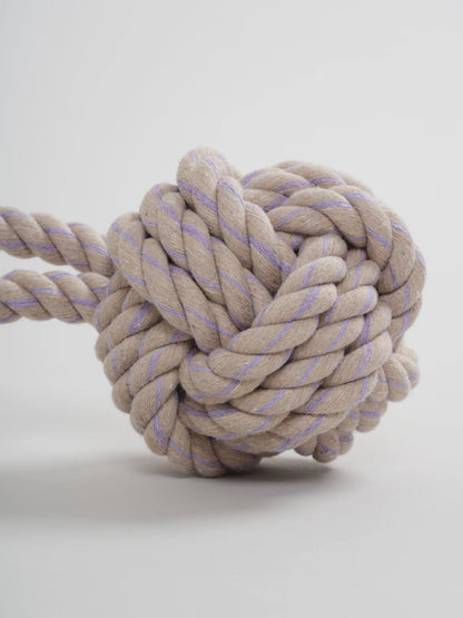 Jouet en corde taupe et lilas