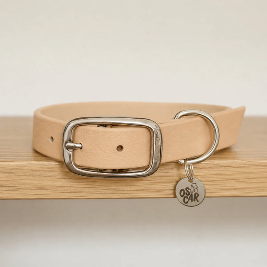 Collier biothane Beige