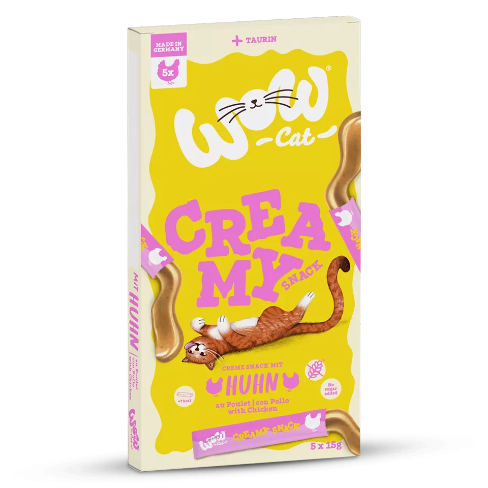 Creamy chicken cat snack