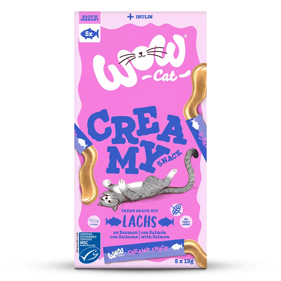 Creamy salmon cat snack