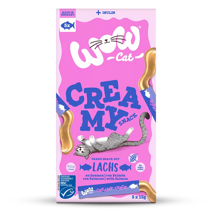 Creamy salmon cat snack