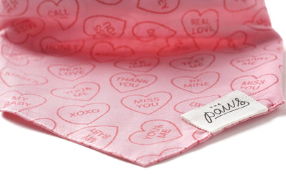 Pink heart bandana