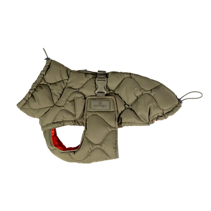 Khaki dog down jacket